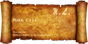 Makk Lili névjegykártya
