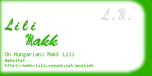 lili makk business card